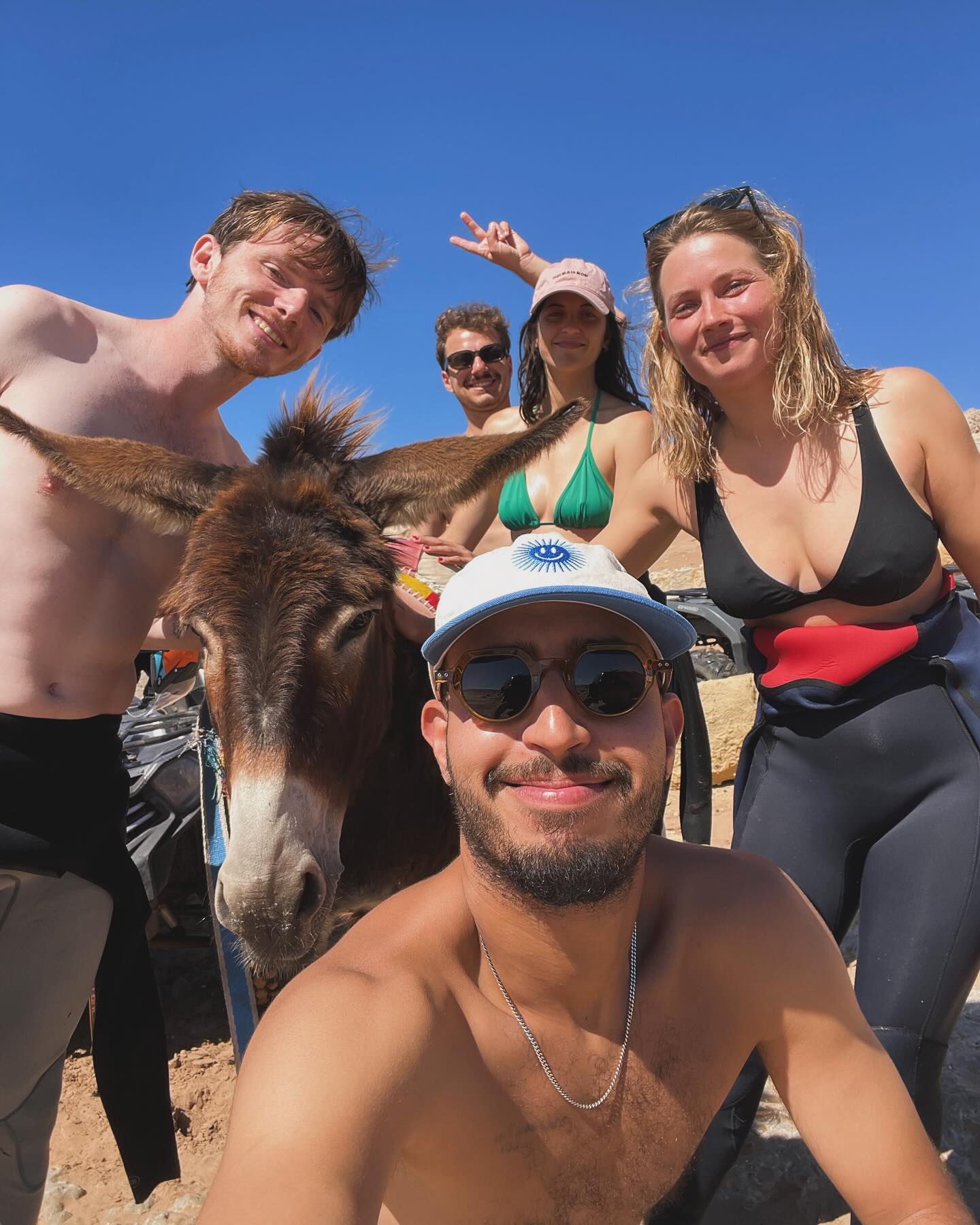 Friends sharing a joyful moment together during the Morocco chapter