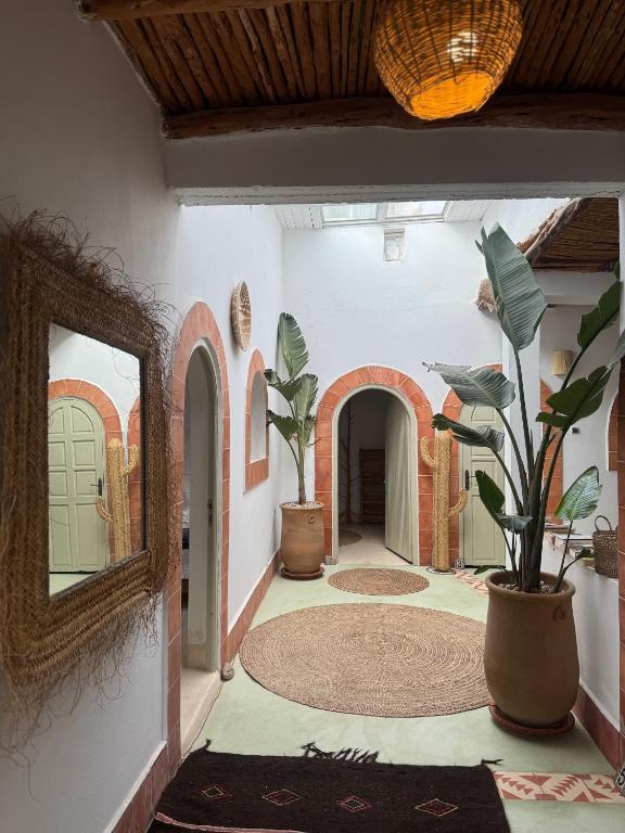 Outdoor terrace with ocean horizon and slow-living atmosphere in Morocco