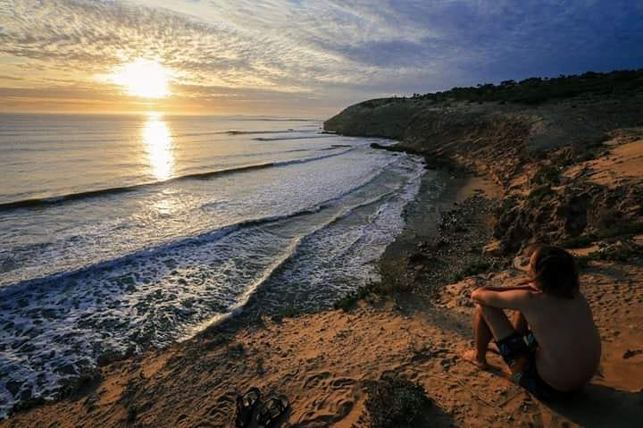 Atlantic shoreline and open coastal space near Sidi Kaouki
